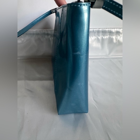 Christian Dior RARE Metallic Blue Leather Crossbody Bag with COA - Picture 10 of 16